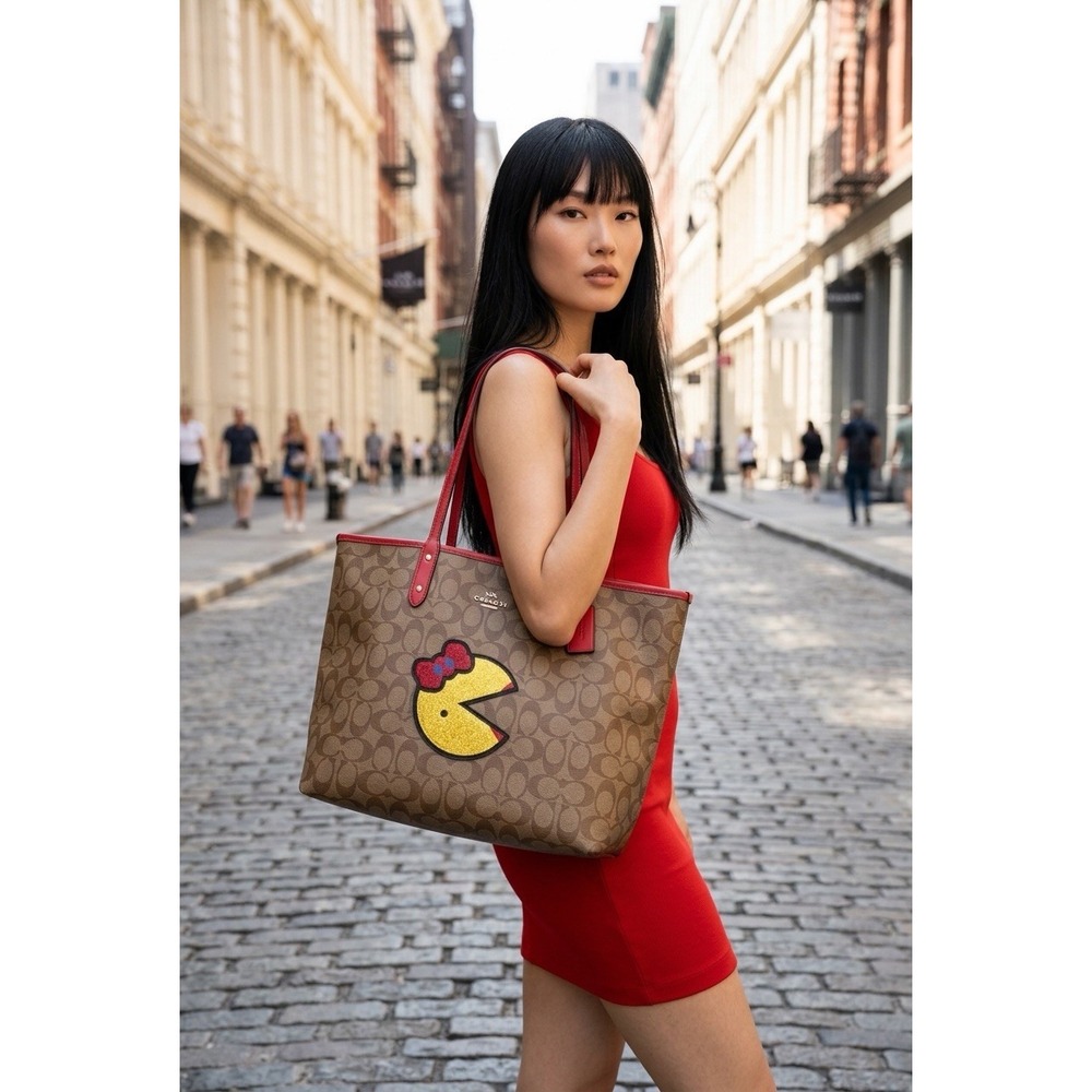 NWT Coach Ms. PAC-MAN Reversible Tote and Tote